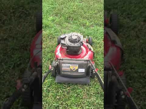 My lawnmower after my boy put gas in the oil tank