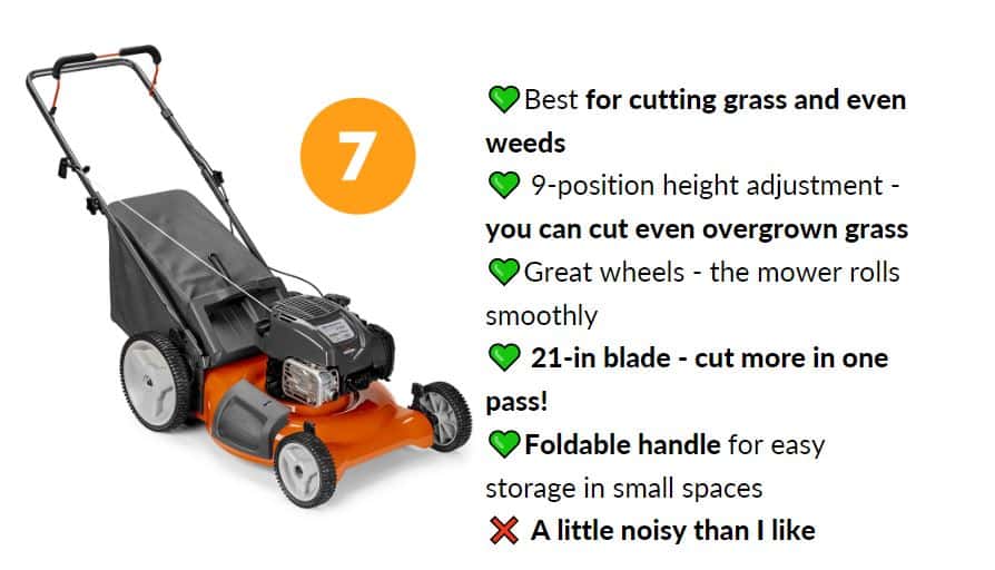 Best lawn mower under 0 with foldable handle