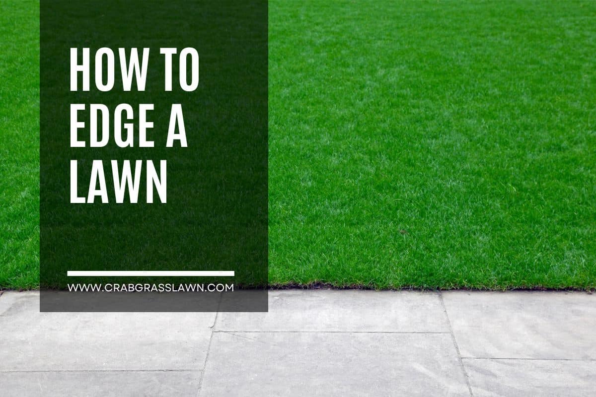 how to edge a lawn